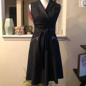 Denim Calvin Klein Fit & Flare Dress w/ Pockets